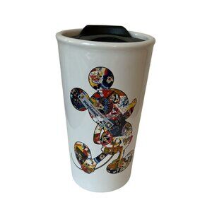 Disney Parks Ceramic Travel Tumbler With Mickey Mouse Design & Lid